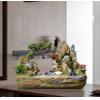 Generic BTMDECOR Tabletop Water Fountain with Rockery and Atomizer for Living Room Decor, Resin, Brown view 2