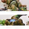Generic BTMDECOR Tabletop Water Fountain with Rockery and Atomizer for Living Room Decor, Resin, Brown view 4