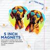 (2 Pack) Rhodesian Ridgeback Dog Magnets - Rhodesian Ridgeback with Sunglasses - Choose FromOver 100 Dog Breeds - 5" On Longest Side - Premium Magnet - Made in USA - MAG0389 view 3