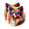 (2 Pack) Shetland Sheepdog Dog Magnets - Shetland Sheepdog with Sunglasses - Choose FromOver 100 Dog Breeds - 5" On Longest Side - Premium Magnet - Made in USA - MAG0396 view 1