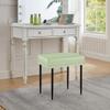 Levoberg Bar Stool Cover Rectangle Waterproof PU Counter Height Barstool Slipcovers Rectangular Vanity Stool Cover Kitchen Counter Saddle Seat Cover for Wooden Metal Bench Set of 4 Green view 3