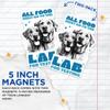 (2 Pack) All Food Must Go to The Lab for Testing Magnet - Labrador Mom or Dad Magnets - 5" On Longest Side - Premium Magnet - for Cars, Refrigerators, Toolboxes, Lockers- Made in USA - MAG0678 view 3