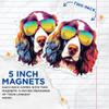 (2 Pack) English Springer Spaniel Dog Magnets - English Springer Spaniel with Sunglasses - Choose FromOver 100 Dog Breeds - 5" On Longest Side - Premium Magnet - Made in USA - MAG0349 view 3