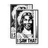 (2 Pack) I Saw That Funny Jesus Magnets - 5" On Longest Side - Premium Magnet - for Cars, Refrigerators, Toolboxes, Lockers - Made in USA - MAG0580 view 1