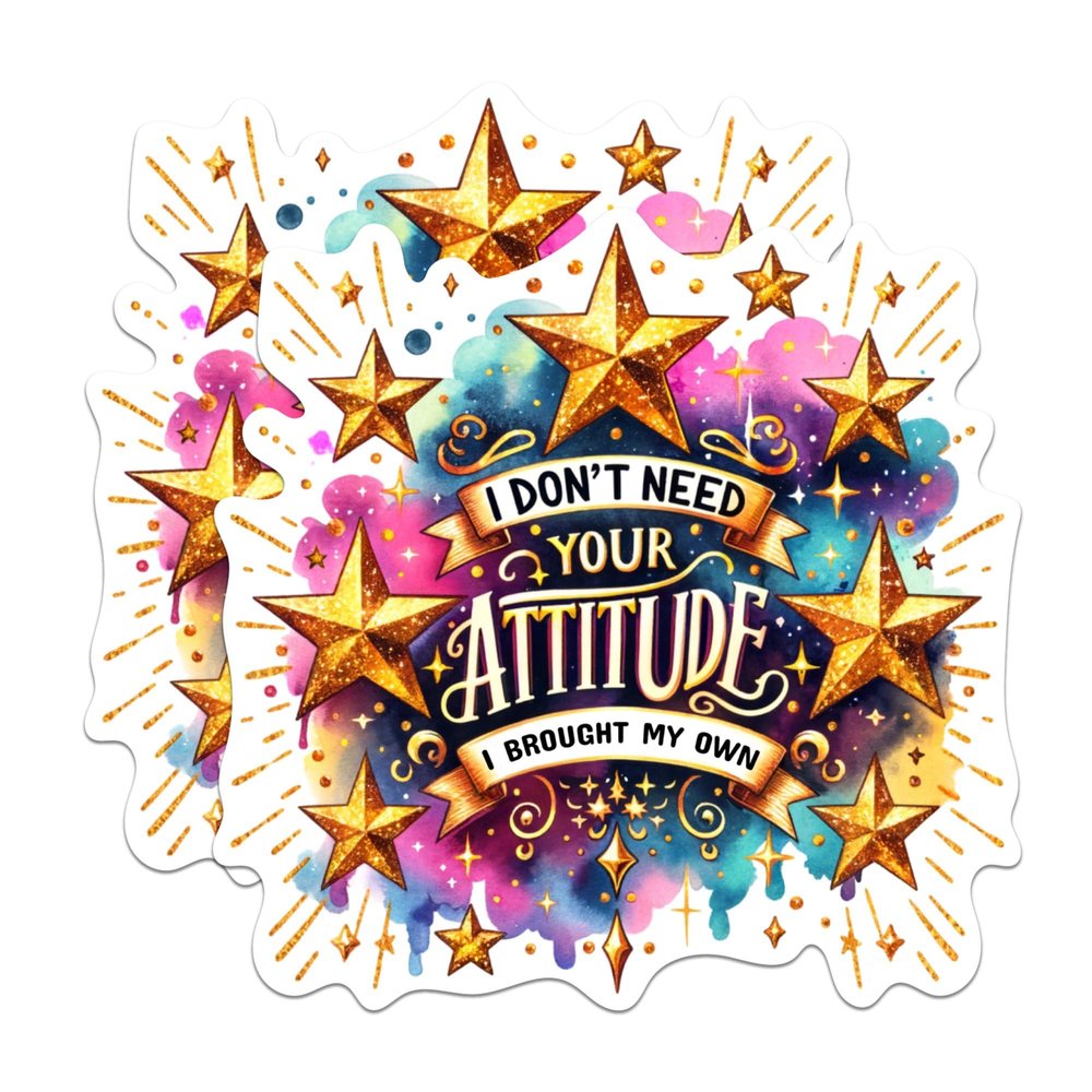 (2 Pack) I Don't Need Your Attitude I Brought My Own Magnets - Funny Sassy Sarcastic - 5" On Longest Side - Premium Magnet - for Cars, Refrigerators, Toolboxes, Lockers - Made in USA - MAG0556