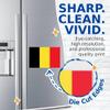 (2 Pack) Belgium World Flag Magnets - Belgium Pride - 5" On Longest Side - Premium Magnet - Choose from Over 200 Countries - for Cars, Refrigerators, Toolboxes, Lockers- Made in USA - MAG0825 view 2
