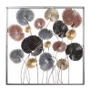 SDdPulse Nordic Broad-Leaved Decorative Wall Hanging with Frame, Creative Handmade Wrought Iron Wall Decoration, Metal Wall Decoration for Living Room Bedroom Office Hotel view 1