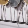 SDdPulse Nordic Broad-Leaved Decorative Wall Hanging with Frame, Creative Handmade Wrought Iron Wall Decoration, Metal Wall Decoration for Living Room Bedroom Office Hotel view 2