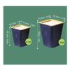 FEELIN Office Trash Can Wastebasket Trash Can Creative Household Livingc Room Bathroom Kitchen Paper Basket Bendroom Office Square Garbage Cans with Lid Bathroom Trash Can(Color:Blue,Size:9.5in) view 2