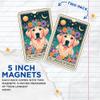 (2 Pack) The Labrador Retriever Tarot Card Magnets - Golden Lab Dog Breed - Dog Mom Mama - 5" On Longest Side - Premium Magnet - for Cars, Refrigerators, Toolboxes, Lockers- Made in USA - MAG0759 view 3