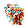 (2 Pack) Vizsla Dog Magnets - Vizsla with Sunglasses - Choose FromOver 100 Dog Breeds - 5" On Longest Side - Premium Magnet - Made in USA - MAG0410 view 1