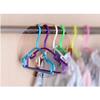 10PC Portable Hanger Clothes Socks Coat Plastic Hanger Hook Household Pants Hanger Hanger(Color:Purple) view 3
