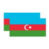 (2 Pack) Azerbaijan World Flag Magnets - Azerbaijan Pride - 5" On Longest Side - Premium Magnet - Choose from Over 200 Countries - for Cars, Refrigerators, Toolboxes, Lockers- Made in USA - MAG0819 view 1