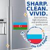 (2 Pack) Azerbaijan World Flag Magnets - Azerbaijan Pride - 5" On Longest Side - Premium Magnet - Choose from Over 200 Countries - for Cars, Refrigerators, Toolboxes, Lockers- Made in USA - MAG0819 view 2