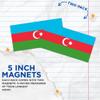 (2 Pack) Azerbaijan World Flag Magnets - Azerbaijan Pride - 5" On Longest Side - Premium Magnet - Choose from Over 200 Countries - for Cars, Refrigerators, Toolboxes, Lockers- Made in USA - MAG0819 view 3