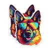 (2 Pack) German Shepherd Dog Magnets - German Shepherd with Sunglasses - Choose FromOver 100 Dog Breeds - 5" On Longest Side - Premium Magnet - Made in USA - MAG0355 view 1