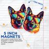 (2 Pack) German Shepherd Dog Magnets - German Shepherd with Sunglasses - Choose FromOver 100 Dog Breeds - 5" On Longest Side - Premium Magnet - Made in USA - MAG0355 view 3