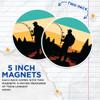 (2 Pack) Fishing Angler Fisherman Magnets - Outdoorsman Hiking Nature - 5" On Longest Side - Premium Magnet - for Cars, Refrigerators, Toolboxes, Lockers - Made in USA - MAG0438 view 3