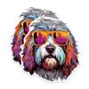 (2 Pack) Old English Sheepdog Dog Magnets - Old English Sheepdog with Sunglasses - Choose FromOver 100 Dog Breeds - 5" On Longest Side - Premium Magnet - Made in USA - MAG0376 view 1