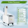 PSUFURV 330W 110V Ultrasonic Humidifier Stainless Steel Shell Cool Mist Humidifier with Wheels Commercial Industrial Agricultural Ultrasonic Humidifier for Textile Mills view 2