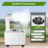 PSUFURV 330W 110V Ultrasonic Humidifier Stainless Steel Shell Cool Mist Humidifier with Wheels Commercial Industrial Agricultural Ultrasonic Humidifier for Textile Mills view 3