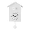 EPIPHQNY Wall Clock,Bird Cuckoo Design Wall Hanging Horologe Clock Timer Wall Art Home Office Home Decoration Hanging Watch, 15*9*20*25cm, White view 1