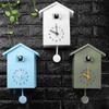 EPIPHQNY Wall Clock,Bird Cuckoo Design Wall Hanging Horologe Clock Timer Wall Art Home Office Home Decoration Hanging Watch, 15*9*20*25cm, White view 2