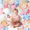 190Pcs Blue Balloon Garland Arch Kit,Dog Paw Birthday Party Decorations,Pastel Pink Blue Daisy Sunflower Balloons with Bone Foil Balloons for Boys Girls Baby Shower Blue Puppy Party Decorations view 4