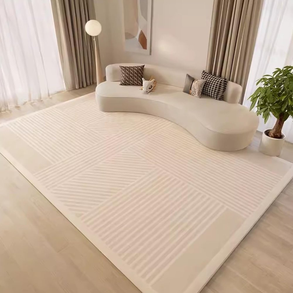 1.5x2.6ft Aesthetic Area Rug Washable Bedroom Stain Resistant Rug, Soft Rugs Ideal for High Traffic Living Room Entryway Dining Room, Non-Slip Non-Shedding Low-Pile Floor Indoor and Outdoor Carpet