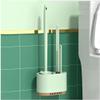 UINGBPXT Toilet Brush Bathroom Multifunctional Toilet Brushes Practical Toilet Brush Floor Wall Mounted Toilet Bowl Cleaning Silicone Brush of 3 Pack Reusable, Light Green view 1