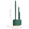UINGBPXT Toilet Brush Bathroom Multifunctional Toilet Brushes Practical Toilet Brush Floor Wall Mounted Toilet Bowl Cleaning Silicone Brush of 3 Pack Reusable, Light Green view 2