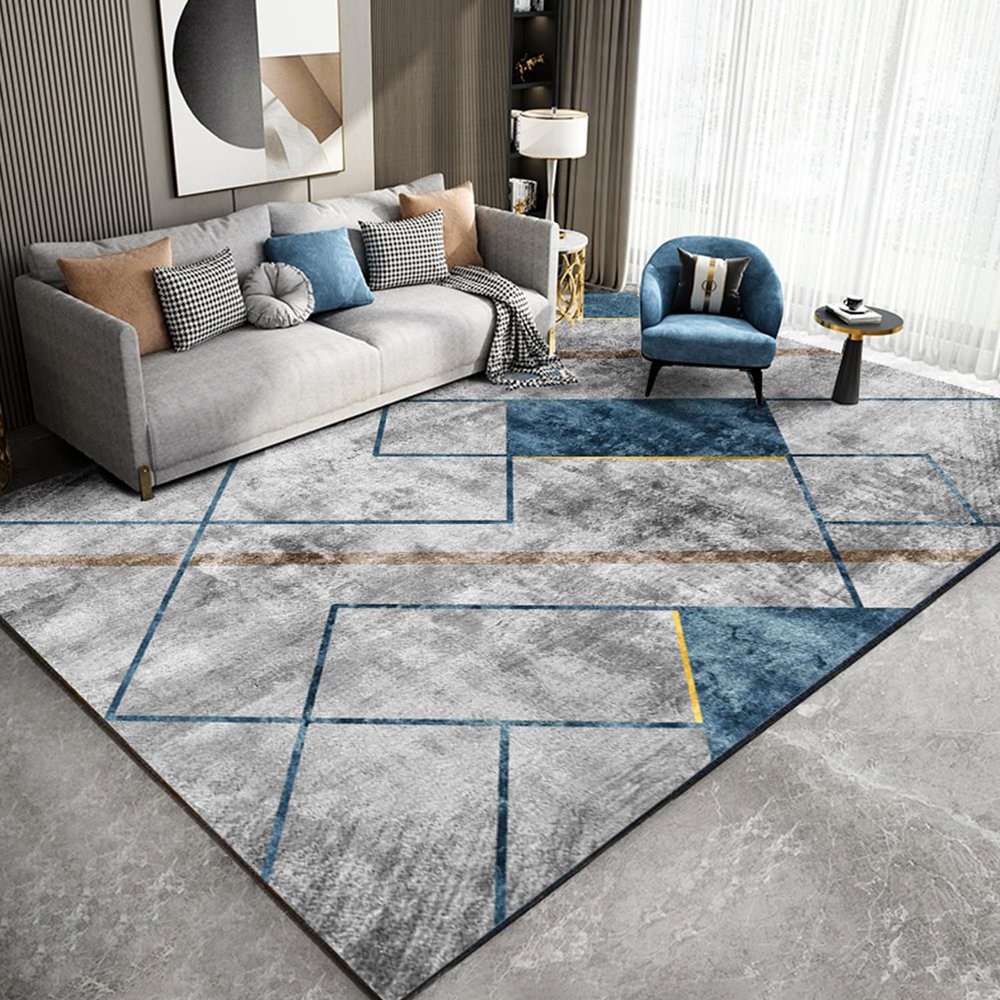 1.7x2.6ft Area Rug Living Room Rugs Modern Neutral Abstract Aesthetic Rug for Bedroom Dining Room Table Large Soft Stain Resistant Machine Washable Rug, Indoor Home Office Carpet