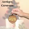 Antique Brass Sundial Compass for Anniversary - Unique Gift for Him or Her | Wedding Anniversary 25th, 20th Year Celebration Gift for Husband or Wife | Sun Clock Ship Replica | Push Open Compass view 3
