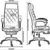 SoOSSN Office Chair Computer Chair Ergonomic High Back Office Chair Footstool Recliner Chair Lift Swivel Chair Work Chair view 2