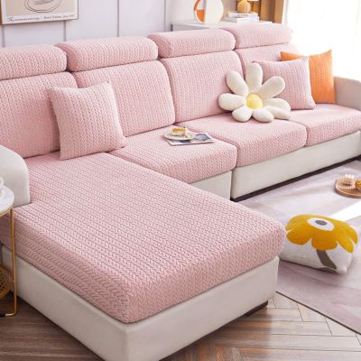 LZHYHH Magic Sofa Covers Soothing Home Sofa Cushion, Elastic All-Inclusive Sofa Cover, Anti-Cat Scratch Sofa Cover, Wear-Resistant Non-Slip (Youmai-Pink,Large Single Seat Cover)
