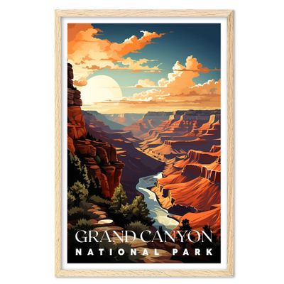 01September Grand Canyon Wall Art, National Park Poster, Travel Print for Living Room (UNFRAMED)