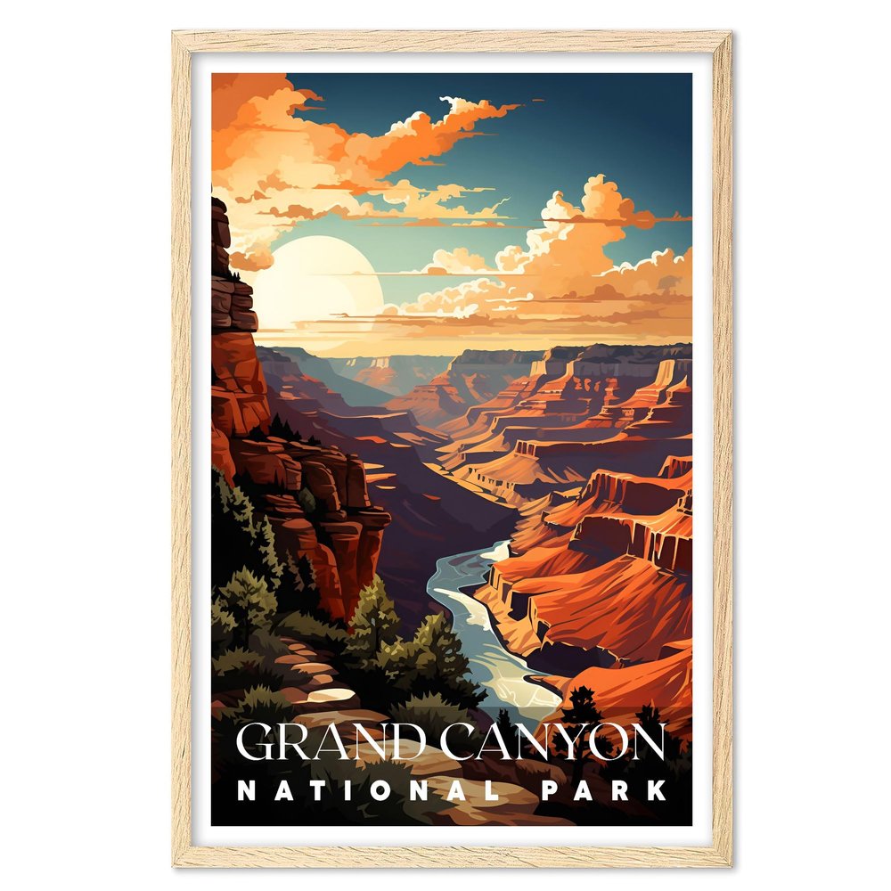 01September Grand Canyon Wall Art, National Park Poster, Travel Print for Living Room (UNFRAMED)