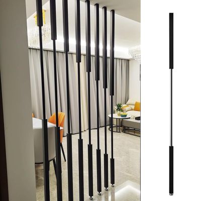 ENHEN Room Divider 50mm Wall Partition Separation Post Floor to Ceiling, Black Hollow Decor Room Divider Bar, Studio Apartment/Doorway/Home Wall Cover(Color:1pc Height,Size:110cm/43in/3.61ft)