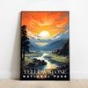 01September Yellowstone Wall Art - National Park Print for Living Room (UNFRAMED) view 2