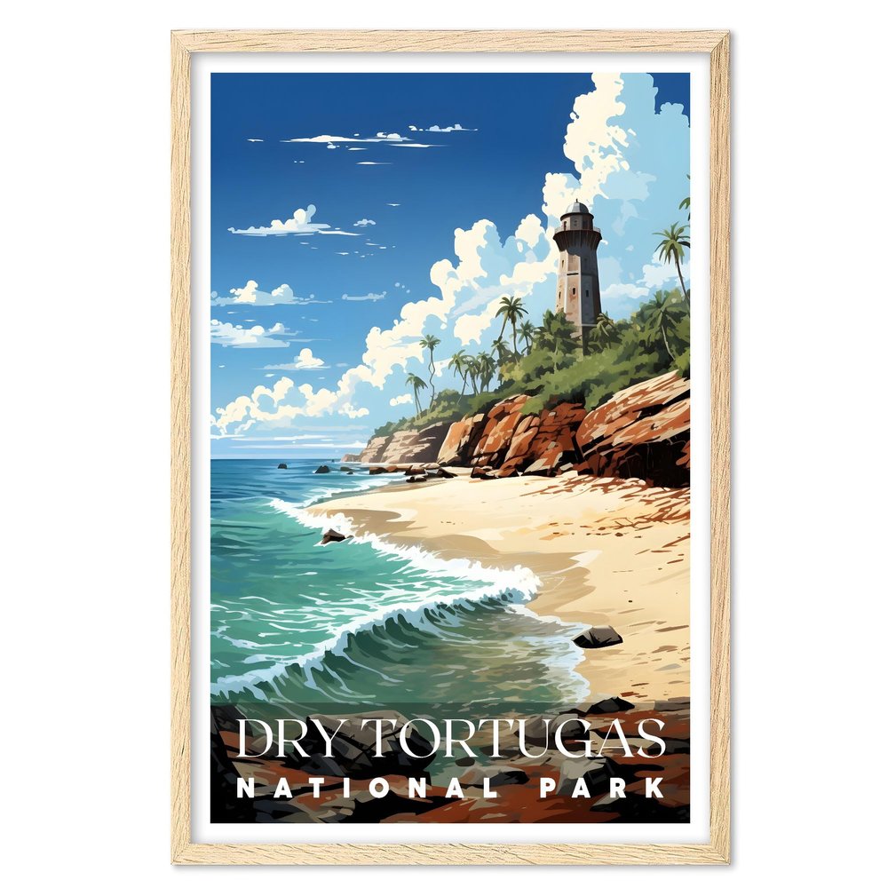 01September Dry Tortugas National Park Wall Art - Travel Poster, Living Room (UNFRAMED)