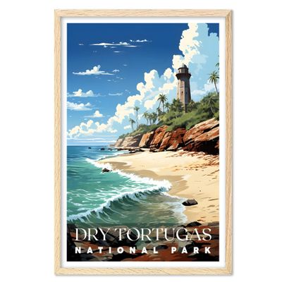 01September Dry Tortugas National Park Wall Art - Travel Poster - National Park Print for Living Room (UNFRAMED)