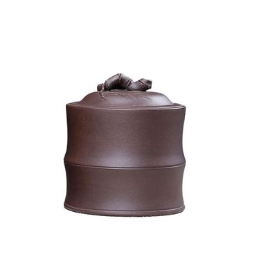 GSOUL Tea Can Purple Clay Tea Canister Tea Storage Canister Retro Purple Clay Tea Canister Tea Barrel Tea Canister Tea Set Storage Jar(Color:B)