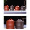GSOUL Tea Can Purple Clay Tea Canister Tea Storage Canister Retro Purple Clay Tea Canister Tea Barrel Tea Canister Tea Set Storage Jar(Color:B) view 3