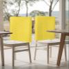 AMZRicher Yellow Rhombus Plaid Chair Back Covers for Dining Chairs 6 Pack, Classic Modern Geometric Abstract Art Washable Removable Chair Slipcover Back Chair Protector for Wedding Baby Shower Party view 4