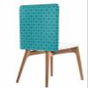 Bluish Green Rhombus Plaid Chair Back Covers for Dining Chairs 8 Pack, Classic Modern Geometric Abstract Art Washable Removable Chair Slipcover Back Chair Protector for Wedding Baby Shower Party view 1