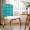 Bluish Green Rhombus Plaid Chair Back Covers for Dining Chairs 8 Pack, Classic Modern Geometric Abstract Art Washable Removable Chair Slipcover Back Chair Protector for Wedding Baby Shower Party view 2