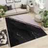 Luxurious Black and Pink Patchwork Area Rug, European Marble Texture Indoor Non Slip Print Rugs, Machine Washable Carpet for Living Room Bedroom Kitchen Office Floor Mat - 2 ft x 6 ft view 2