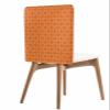 AMZRicher Orange Rhombus Plaid Chair Back Covers for Dining Chairs 6 Pack, Classic Modern Geometric Abstract Art Washable Removable Chair Slipcover Back Chair Protector for Wedding Baby Shower Party view 1