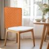 AMZRicher Orange Rhombus Plaid Chair Back Covers for Dining Chairs 6 Pack, Classic Modern Geometric Abstract Art Washable Removable Chair Slipcover Back Chair Protector for Wedding Baby Shower Party view 2