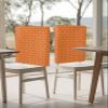AMZRicher Orange Rhombus Plaid Chair Back Covers for Dining Chairs 6 Pack, Classic Modern Geometric Abstract Art Washable Removable Chair Slipcover Back Chair Protector for Wedding Baby Shower Party view 4